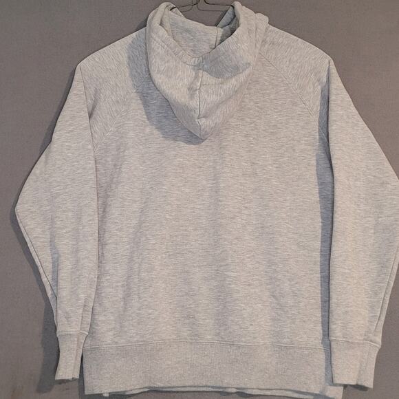 The North Face Women’s M Half Dome Hoodie Light Grey Heather Black Logo EUC - Picture 4 of 12